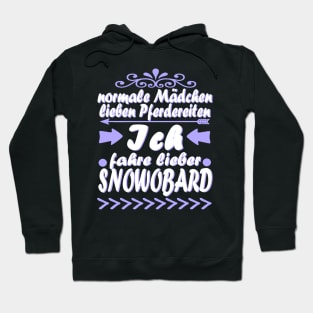 Snowboarden Mädchen Schnee Geschenk Winter Hoodie